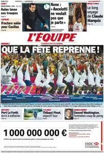 L'Equipe Edition du Vendredi 25 Janvier 2013