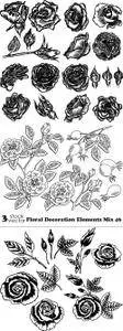 Vectors - Floral Decoration Elements Mix 46