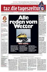 Tageszeitung TAZ vom 27 September 2013