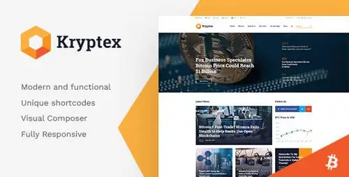 ThemeForest - Kryptex v1.1.0 - Cryptocurrency & Mining WordPress Theme - 20981569