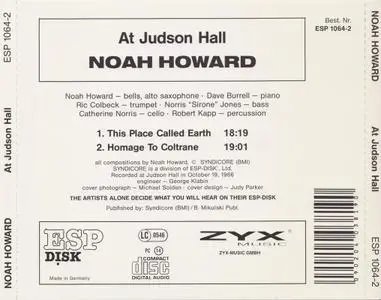 Noah Howard - Noah Howard At Judson Hall (1993)