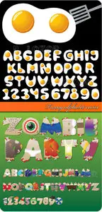 Funny alphabet vector
