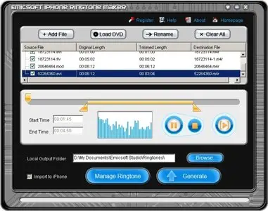 Emicsoft iPhone Ringtone Maker 3.1.12