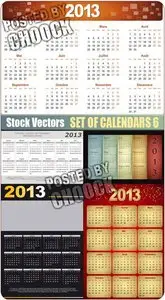 Set of calendars 6 - Stock Vector