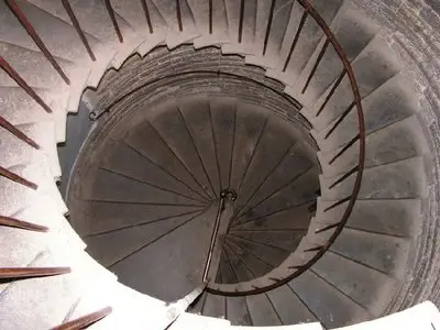 Spiral staircase in the house