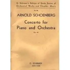 Arnold Schoenberg Piano Concerto, Op. 42 < full score >