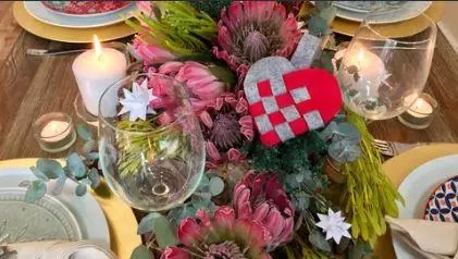 Crafts and Table Settings for Winter
