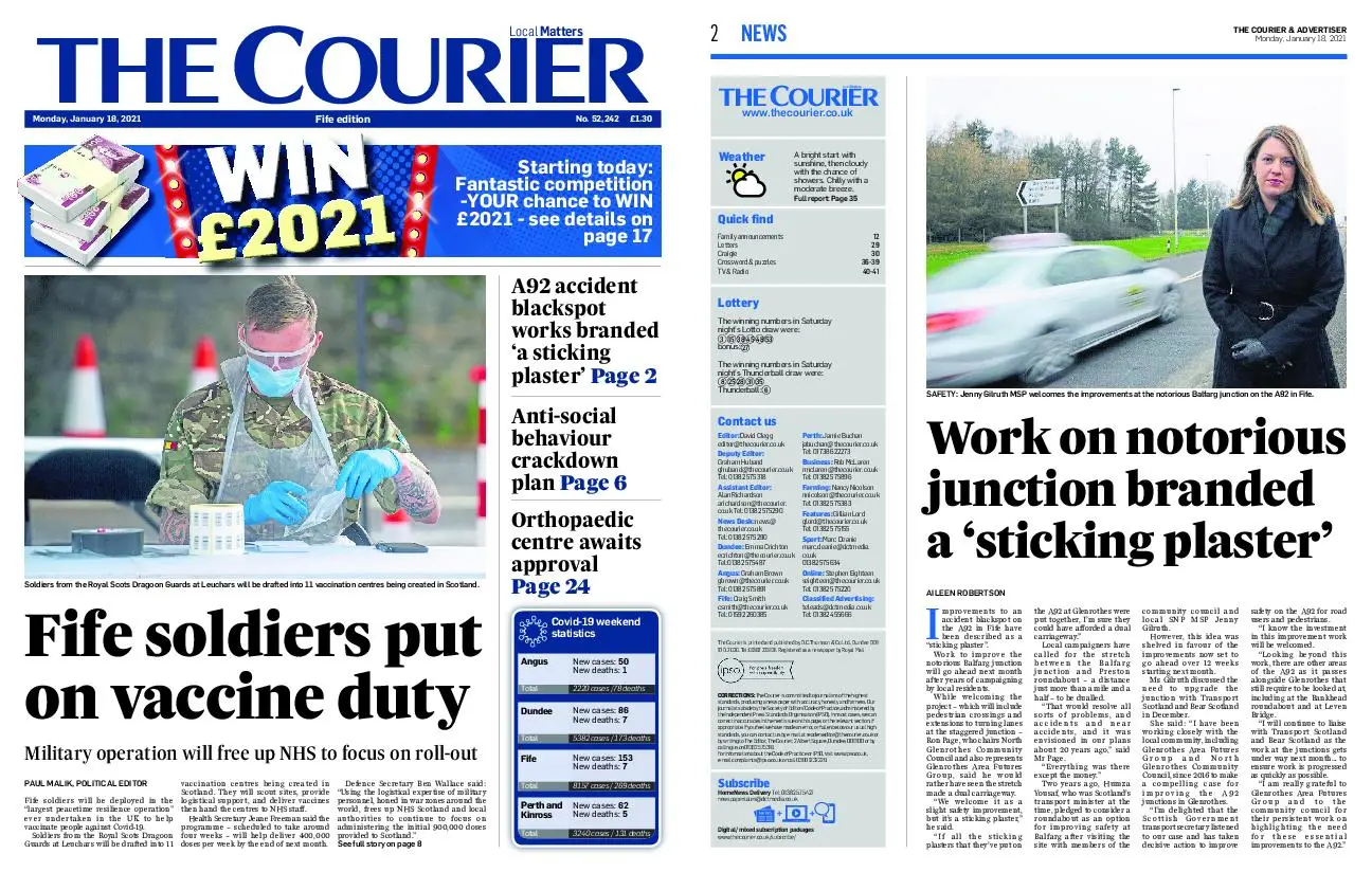 The Courier Fife January 18, 2021 / AvaxHome
