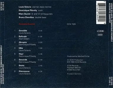 Louis Sclavis / Dominique Pifarely - Acoustic Quartet (1994) {ECM 1526}