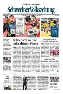 Schweriner Volkszeitung Hagenower Kreisblatt - 15. Februar 2018