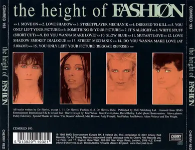 Fashion - The Height Of Fashion (1982) Expanded Remastered Reissue 2001