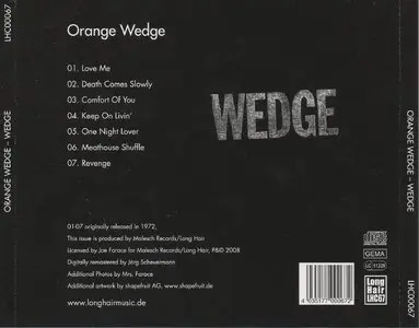 Orange Wedge ‎– Wedge (1972) [Reissue 2008] 