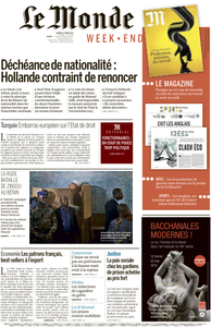 Le Monde du Samedi 19 Mars 2016