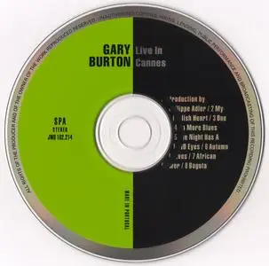 Gary Burton - Live In Cannes (1981) {Jazz World ‎JWD102.214 rel 1995}