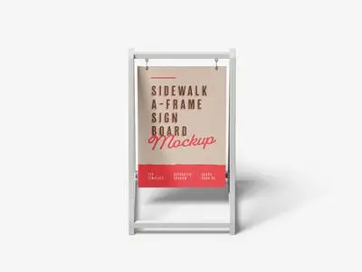 Outdoor Advertising A-Stand Mockup 608068503