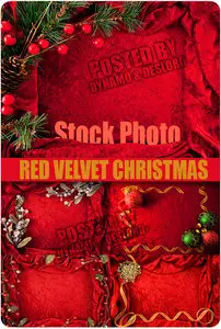 UHQ Stock Photo - Red velvet Christmas