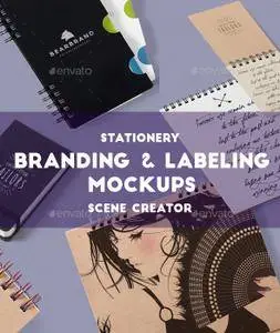 GraphicRiver - Stationery Branding & Labeling Scene Creator