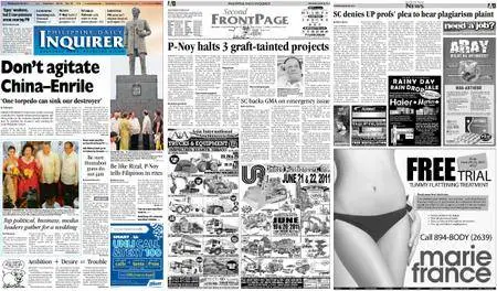 Philippine Daily Inquirer – June 20, 2011