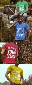 4 T-Shirt Mock up Templates PSD