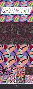 Colorful geometric pattern set