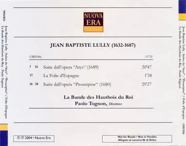 Paolo Tognon & La Bande des Hautbois du Roi - Lully: Suite from Atys, La follie d'Espagne and Proserpine (1999)