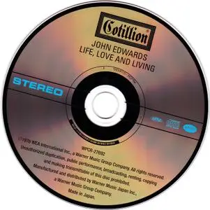 John Edwards - Life, Love And Living (1976) {2013 Cotillion--Warner Japan WPCR-27692}
