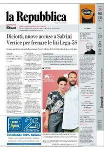 la Repubblica - 30 Agosto 2018