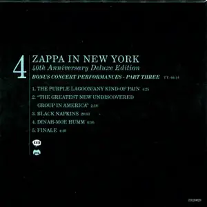 Frank Zappa - Zappa In New York (2019) {5CD Box Set, 40th Anniversary Deluxe Edition ZR20029 rec 1976}