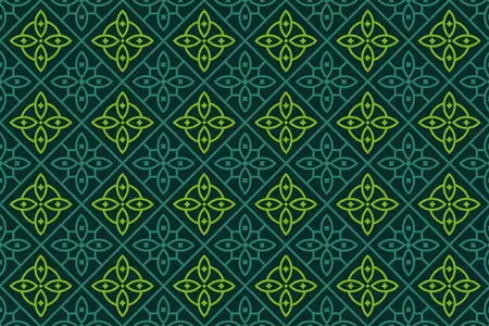 EE - Green Geometric Batik Seamless Pattern NRZ42X2