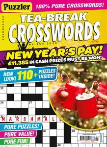 Puzzler Tea-Break Crosswords - Issue 353 2024