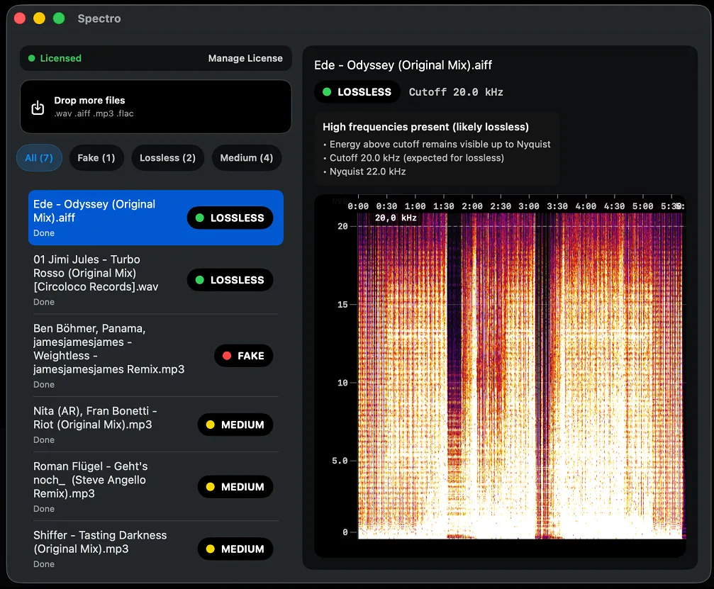 Spectro 1.1.1 macOS