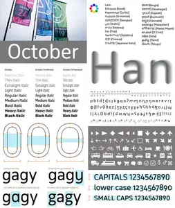 October Latin & October Pro - Multilingual 54 Styles, 2 Variable Fonts