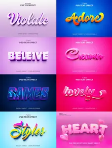 Psd text effect set part 54