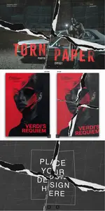 EE - Torn Paper Photo Effect Template For Poster Design R7R88P5