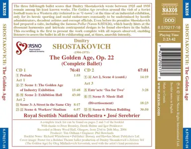 José Serebrier, Royal Scottish National Orchestra - Dmitry Shostakovich: The Golden Age, Op. 22 (2006)