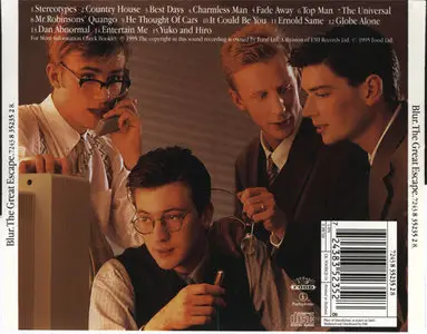 Blur - The Great Escape [Parlophone 7243 8 35235 2 8, 1995] {Original UK Release, Repost}