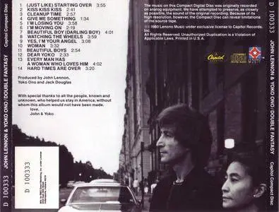 John Lennon & Yoko Ono - Double Fantasy (1980) [1993, Capitol D 100333, USA]