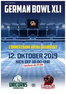 HUDDLE Spezial German Bowl – 09 Oktober 2019