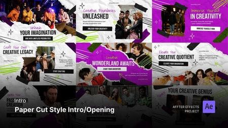 Intro/Opening Video - Paper Cut Style After Effects Template 50428776