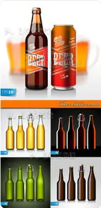 Beer bottle vector