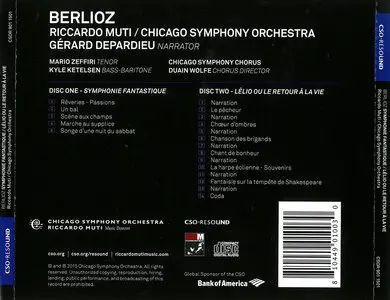 Riccardo Muti, Chicago SO, Soloists - Hector Berlioz: Symphonie fantastique & Lelio, ou le Retour a la Vie (2015) 2CDs