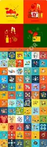 Templates flat design concept icons vector 12