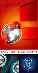 Vectors - Globes Backgrounds Set 3
