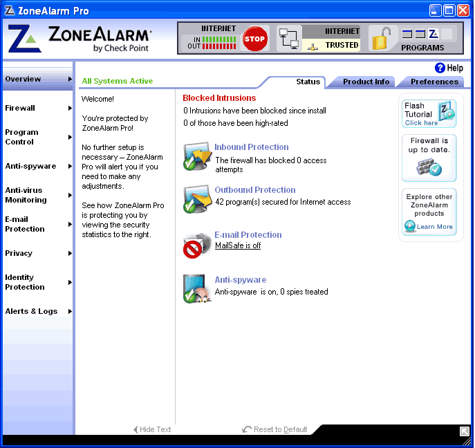 ZoneAlarm Pro ver. 7.0.334.000