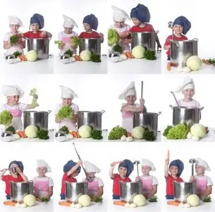 Stock Foto - young cooks