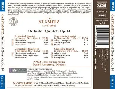 Donald Armstrong, NZSO Chamber Orchestra - Carl Stamitz: Orchestral Quartets Op. 14 (2006)