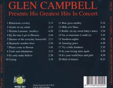 Glen Campbell - Presents His Greatest Hits In Concert (1992) {1994 Wise Buy}