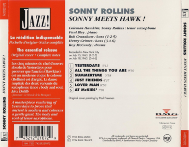 Sonny Rollins And Coleman Hawkins - Sonny Meets Hawk! (1963) (Remastered 1994)