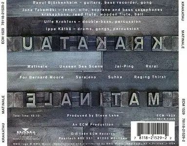 Krakatau - Matinale (1994) {ECM 1529}