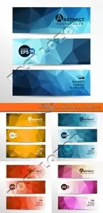 Polygon banners vector 2